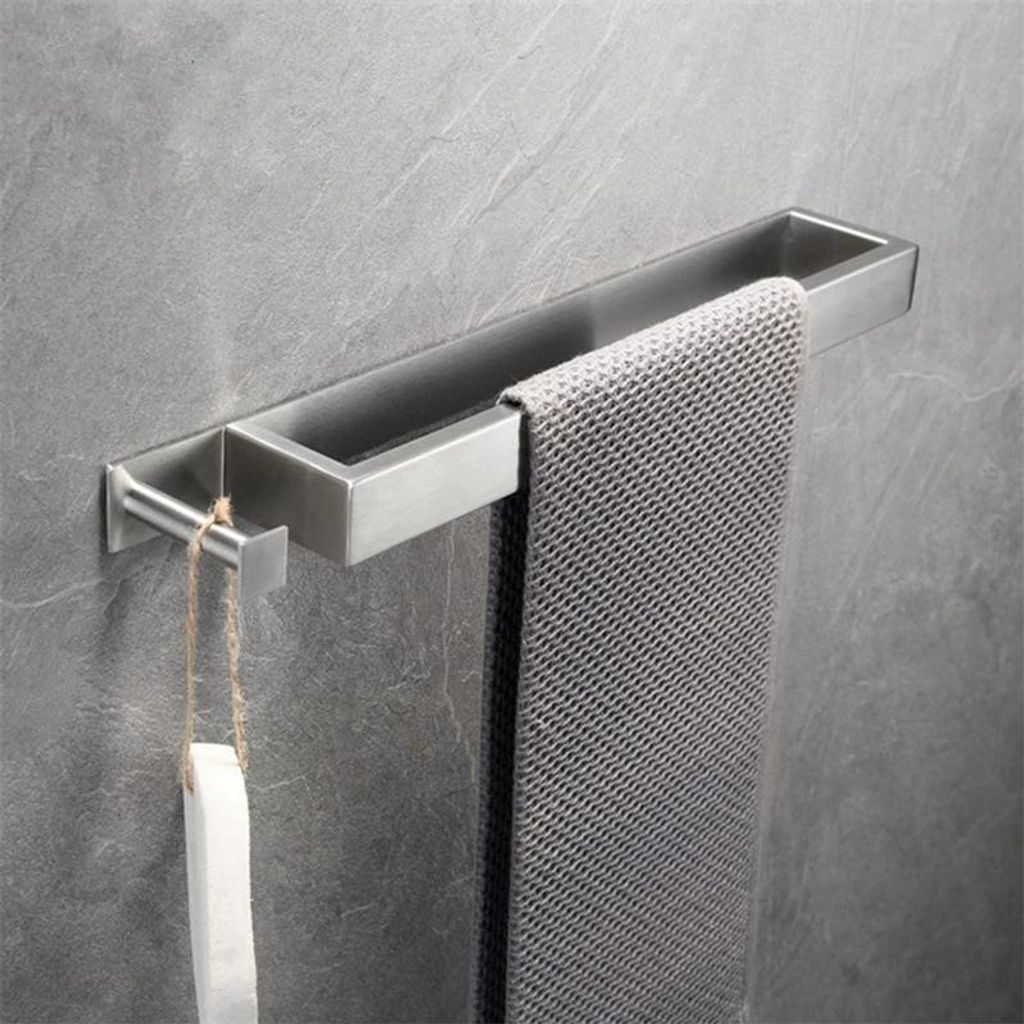 Handtuchhalter aus Edelstahl, kein Bohren oder Nägel erforderlich, geeignet für Badezimmer und Duschen (40 cm).