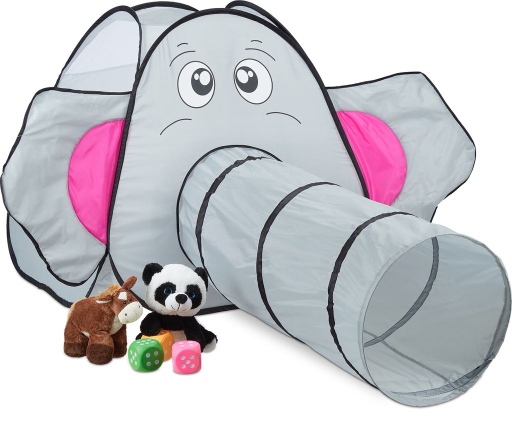 relaxdays Pop Up Spielzelt Elefant