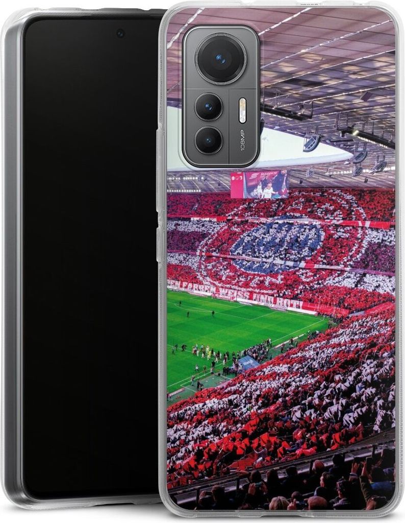 DeinDesign Handyhülle für Xiaomi 12 Lite 5G Silikon Hülle Case Smartphone Schutzhülle FC Bayern München FCB Stadion