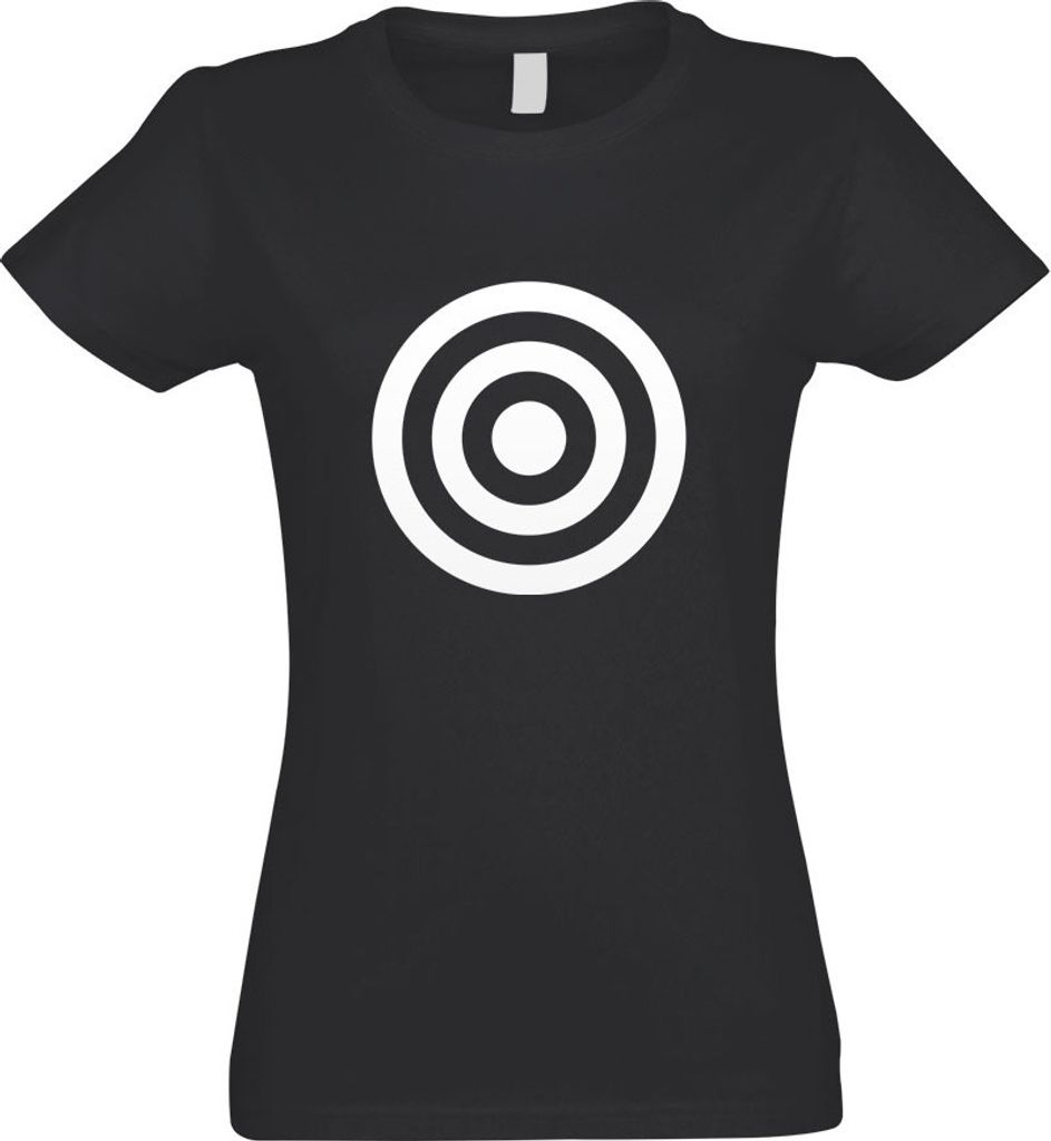 Kiwistar - T-Shirt tailliert - Damen - Graphit - Bullseye Zielscheibe RAF - mit Motiv Bedruckt - Funshirt Design - Sport - Freizeit - Damen - XL