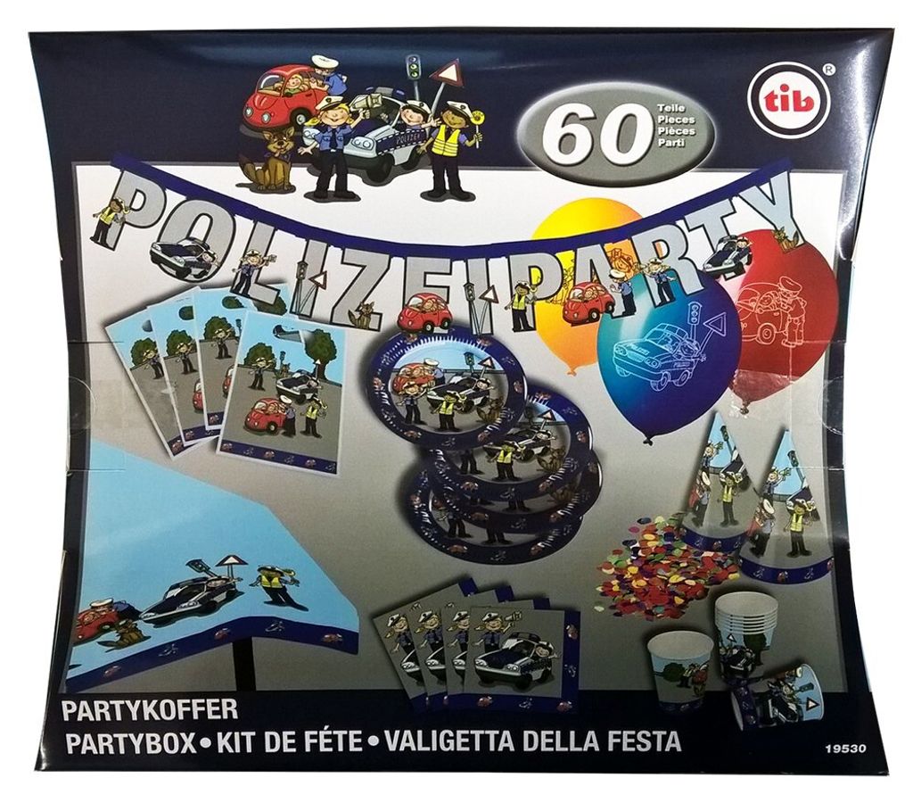 Police - Mallette de fête pour 8 personnes Image du produit 