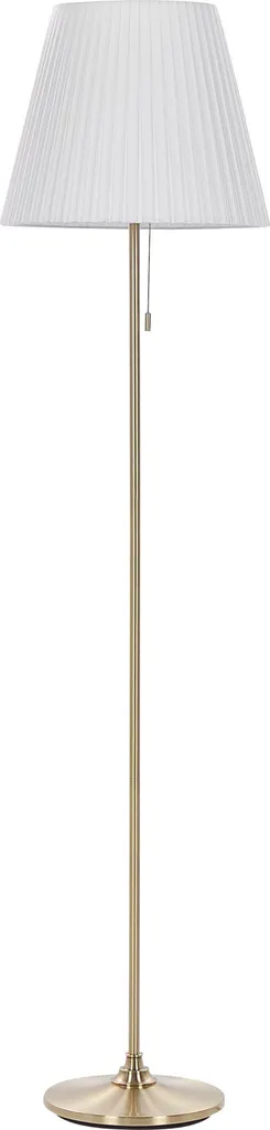 Lampadaire Rétro 148 cm en Laiton et Tissu Blanc pour Chambre Moderne
