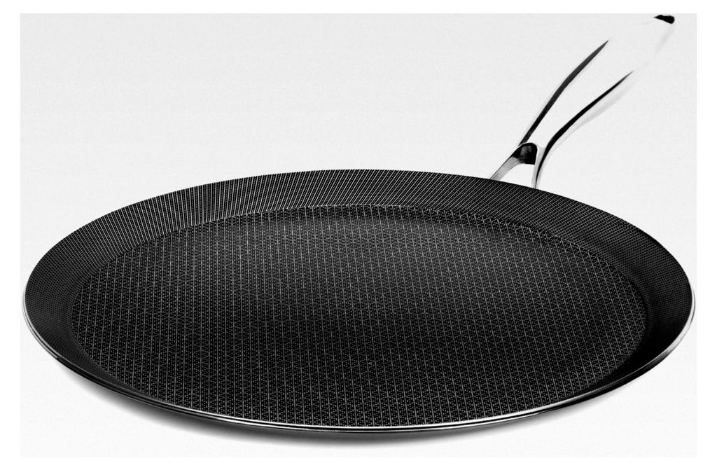 Crêpe-Pfanne 29 cm | Beschichtete Pfanne für Induktion | Geeignet für alle Herdarten | Kratzfeste Antihaft-Oberfläche | 3-Schicht Edelstahl/Alu...