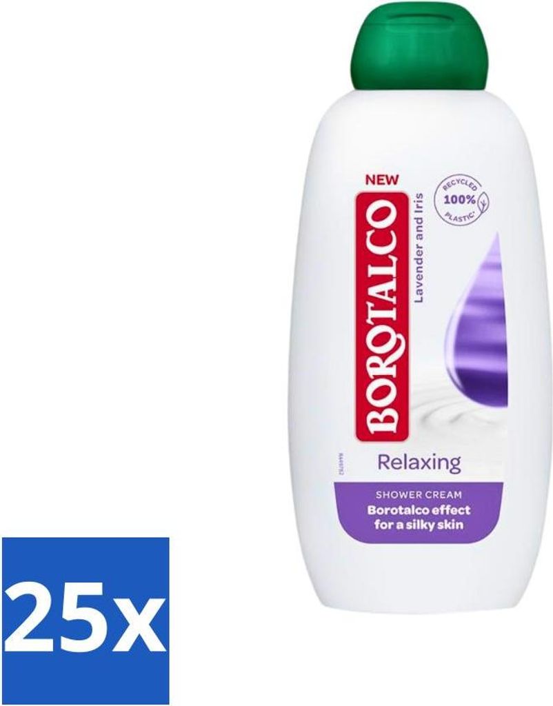Borotalco - Duschgel - Entspannend - Lavendel & Iris - 250 ml - Vorteilspack - 25 Stücke