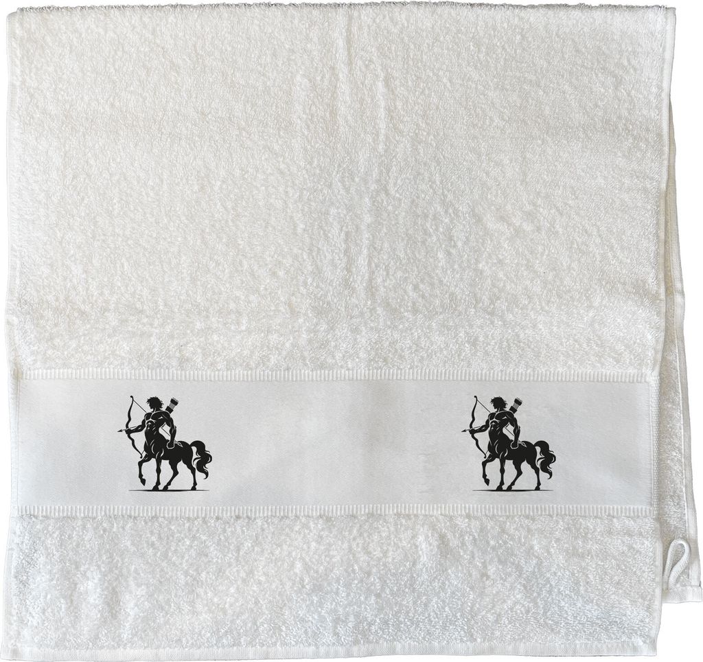 Huuraa Handtuch Zentaur Fabelwesen 50x100cm White Baumwolle Handtuch Geschenkidee