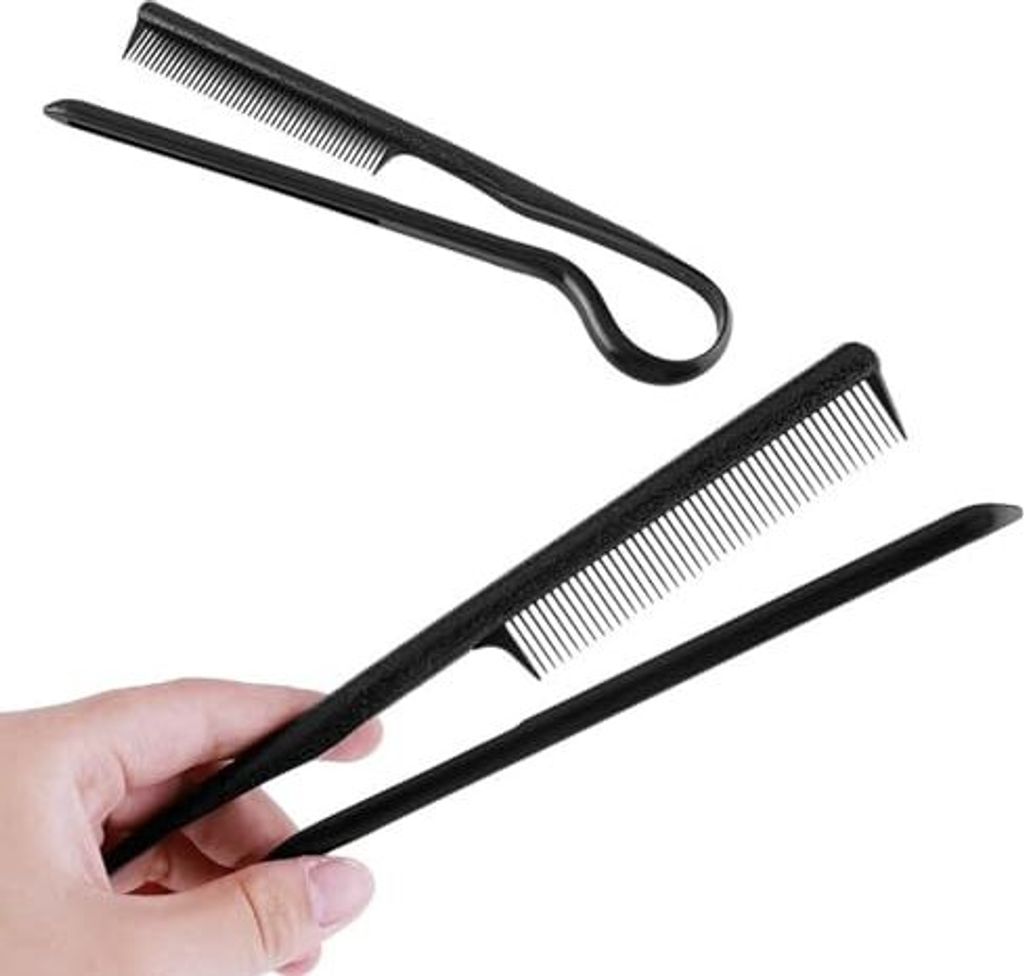 Flat Comb Glatting Combe, Salon Haarbürste Haken Friseur Styling Glätterer, V-förmige geradlinige Glätterpinsel, V-Form Knotted geknotet