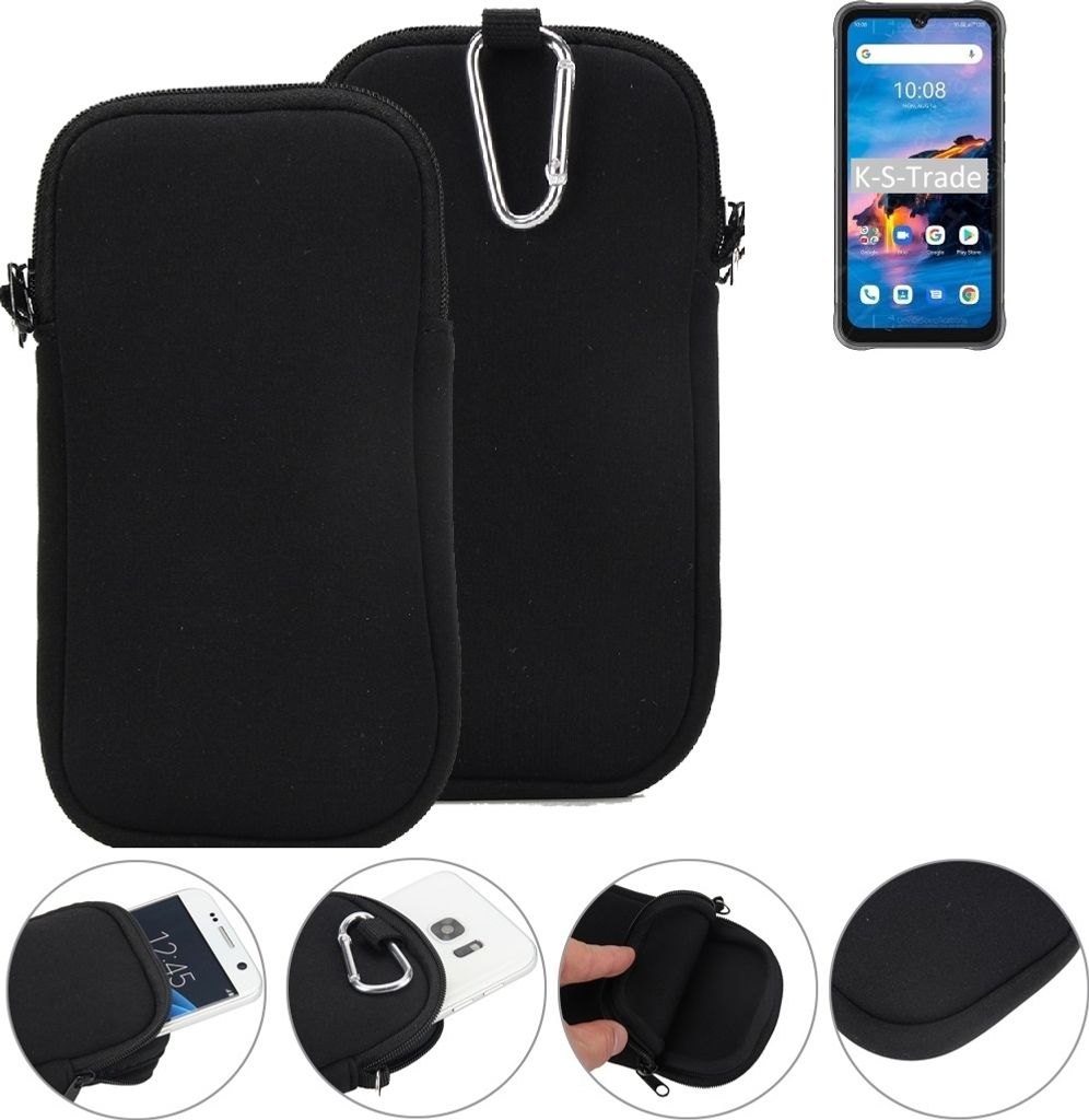 K-S-Trade Neopren-Hülle Handyhülle kompatibel mit UMIDIGI Bison Pro Schutzhülle Neoprenhülle Sleeve Schutz-Hülle Gürtel Tasche Case Holster