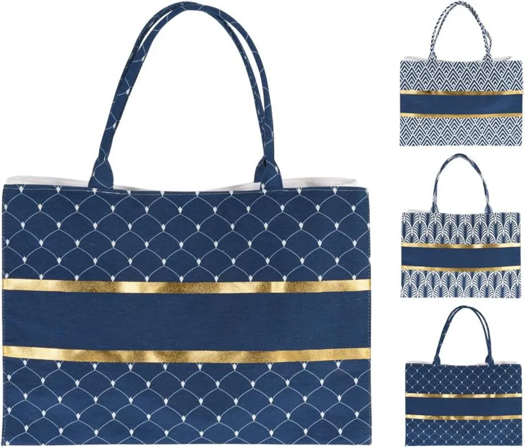 Sac de plage bleu 45 cm idéal pour transporter vos affaires de mer