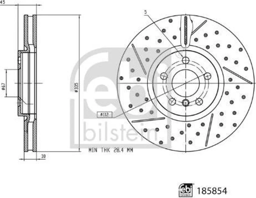 Disque de frein avant ventilé compatible avec Mini Countryman F60