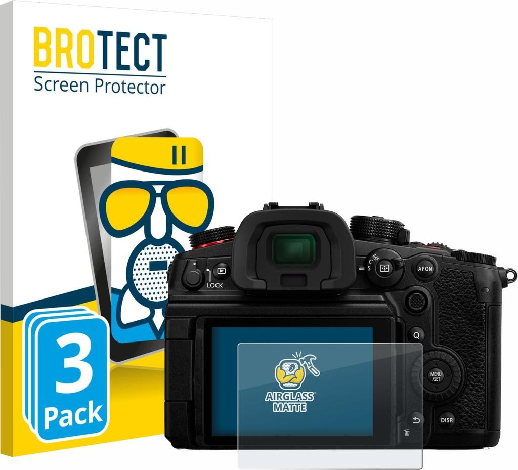 3x BROTECT Entspiegelungs Schutzglas für Panasonic Lumix DC-GH6 Schutzfolie Panzer Folie Glas Display Schutz matt