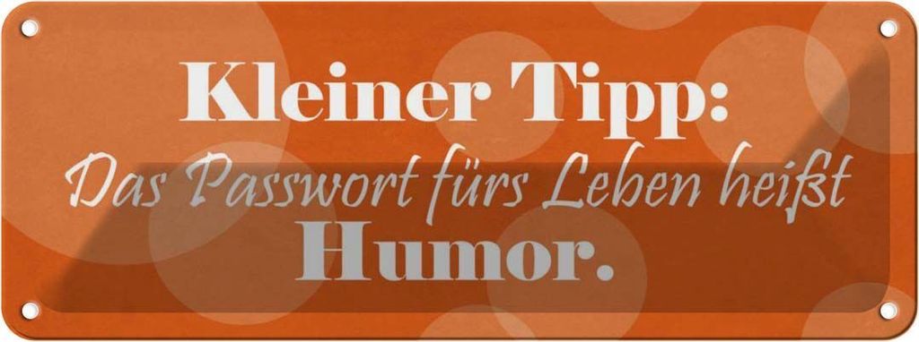 vianmo Blechschild 10x27 cm Passwort für's Leben Humor Dekoration Spruch Zitat
