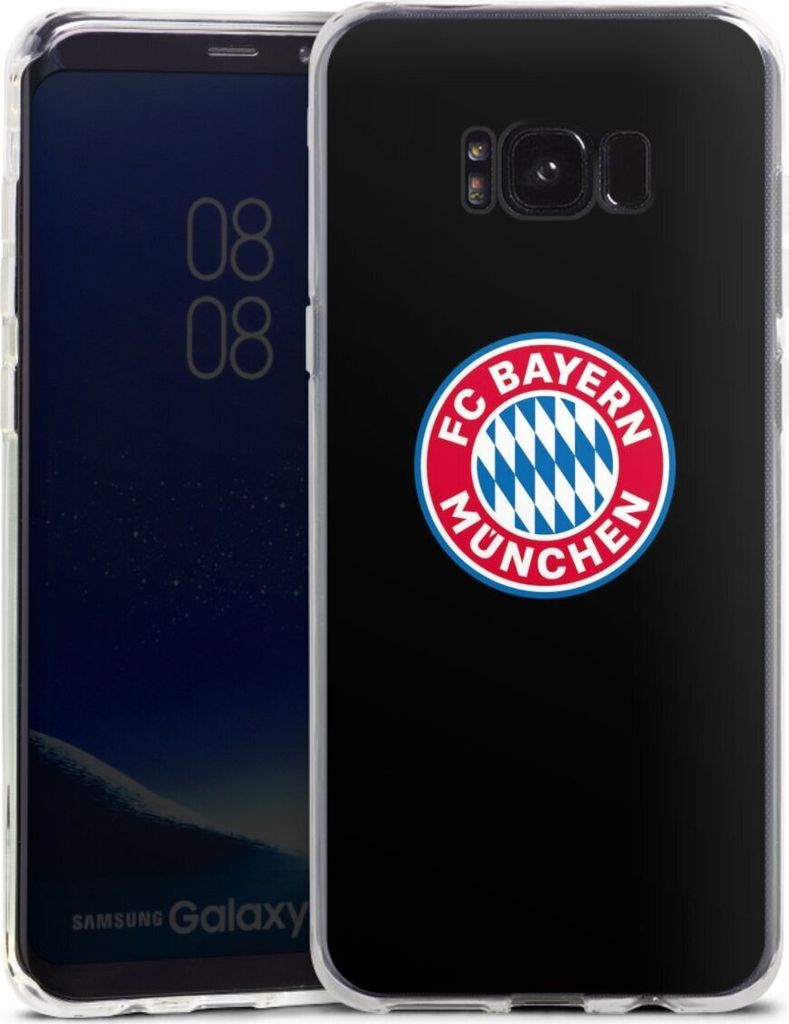DeinDesign Handyhülle für Samsung Galaxy S8 Plus Silikon Hülle Case Smartphone Schutzhülle FC Bayern München Logo Offizielles Lizenzprodukt