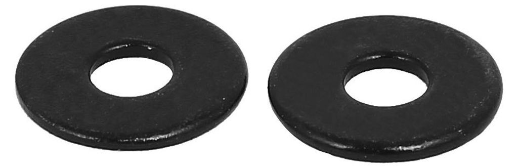 100STK Beilagscheiben Abstandhalter Dichtungen Befestiger M3 x 10mm x 1mm Schwarz Verzinkt