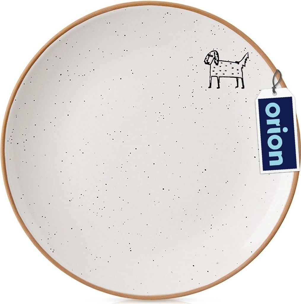 Orion Dessertteller Kuchenteller Keramikteller Frühstücksteller kleiner Teller aus Keramik Beige 20 cm