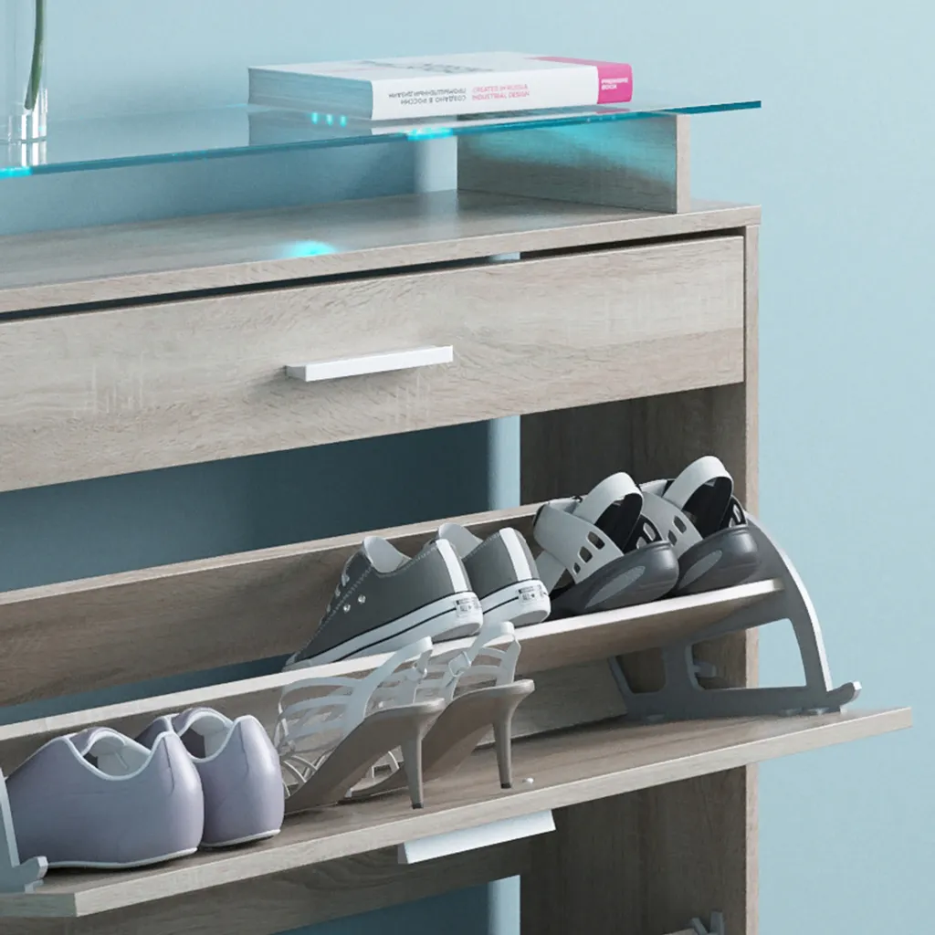 Vicco Alex Sonoma Meuble à Chaussure 89x104cm Modèle 20671 Bois - 5