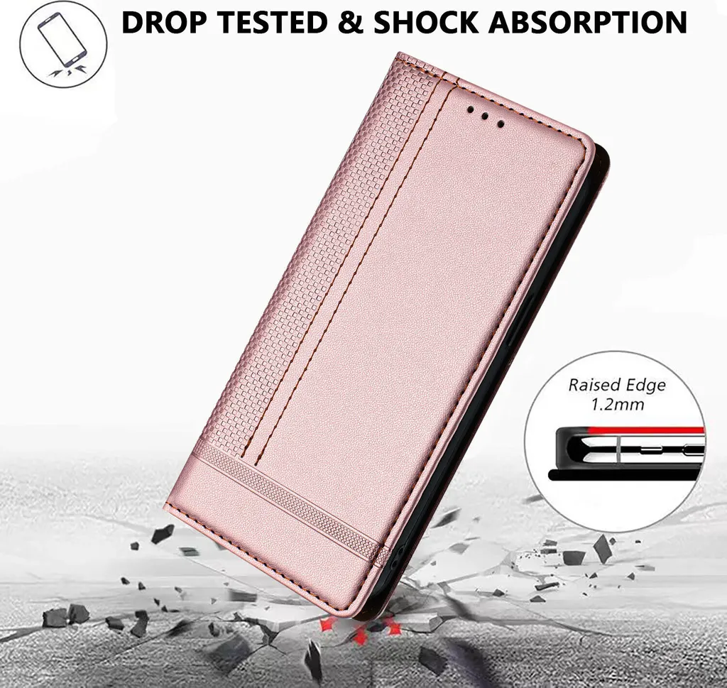 Custodia A Portafoglio In Similpelle Effetto Marmo Per Huawei – Compatibile Con Honor 20, 50, 70 E Altri - Foto 3