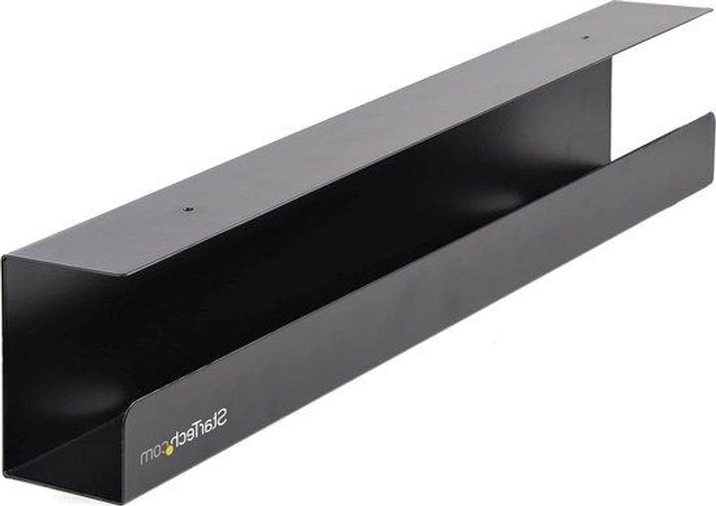 Kabelmanagement Tray für Schreibtisch, 60cm lang, mit Stromstreifenhalter