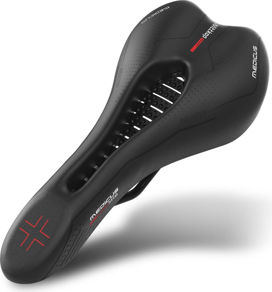 BÜCHEL WITTKOP Fahrradsattel mit innovativem 5 Zonen Medicus Konzept und orthopädischer Memory Foam Polsterung I bequemer Fahrrad Sattel für Dam...