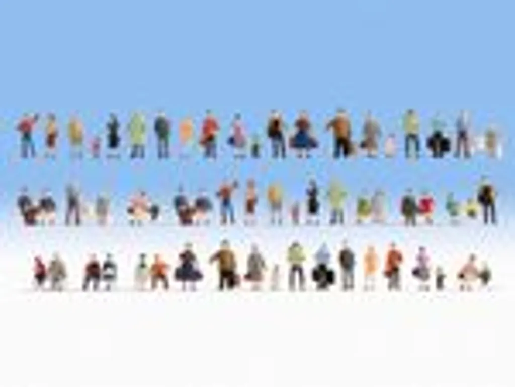 Noch 47401 Mega-Spar-Set figurines H0 : pack personnages ferroviaires - 2
