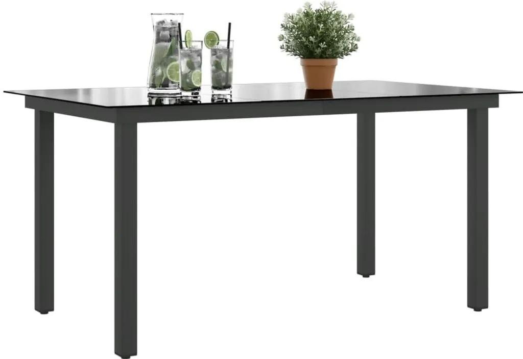 Table à manger d'extérieur rectangle en alu et verre - Série Riviera - 7