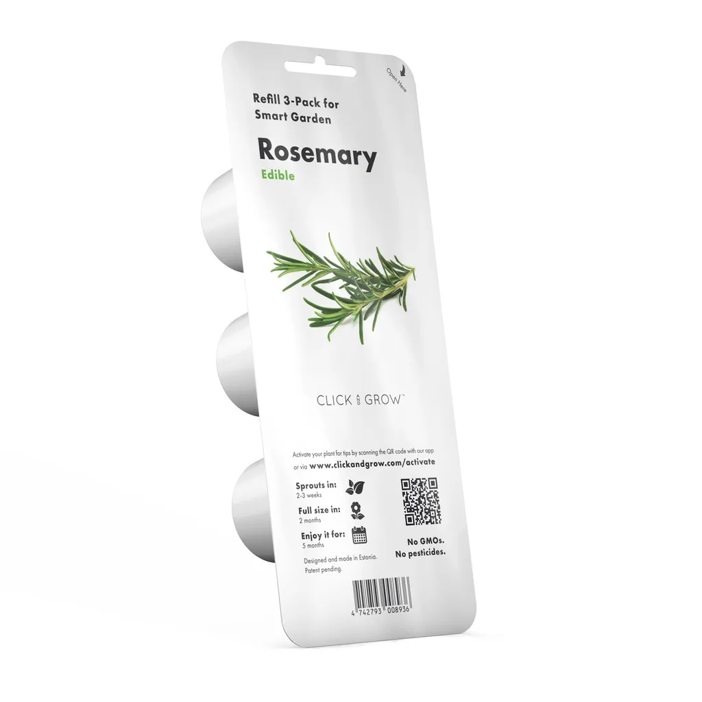 Romarin Frais à la Maison : 3 Capsules Prêtes à l'Emploi Click Grow