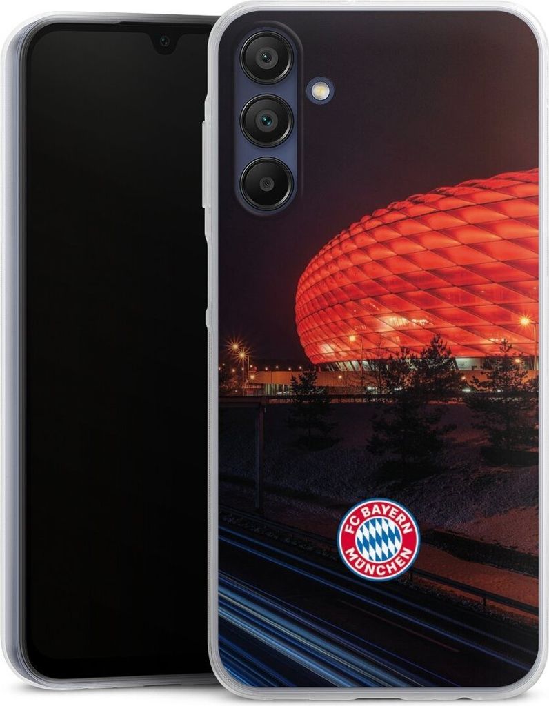 DeinDesign Slim Hülle für Samsung Galaxy A15 5G Silikon Case Ultra Dünn Handyhülle FC Bayern München FCB Stadion