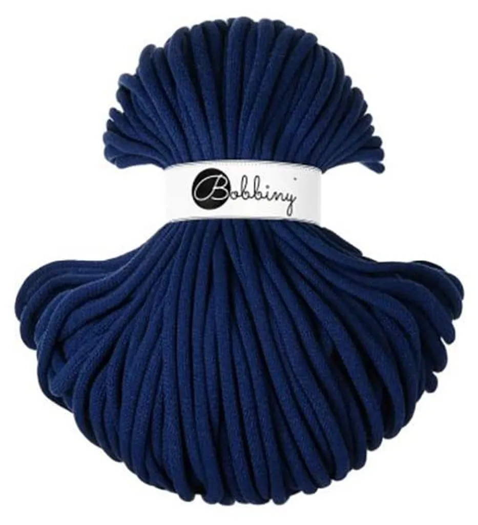 Cordon Tressé 9 mm Bobbins Jumbo Bleu Encre de 100 m Ultra Doux