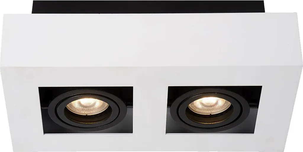 Luminaire apparent mobile 50W blanc Italux Casemiro avec tête orientable