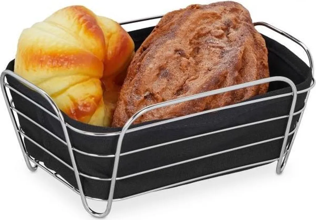 Portapane Metallo Grande Capacità | Cestino Pane con Coperchio Bianco