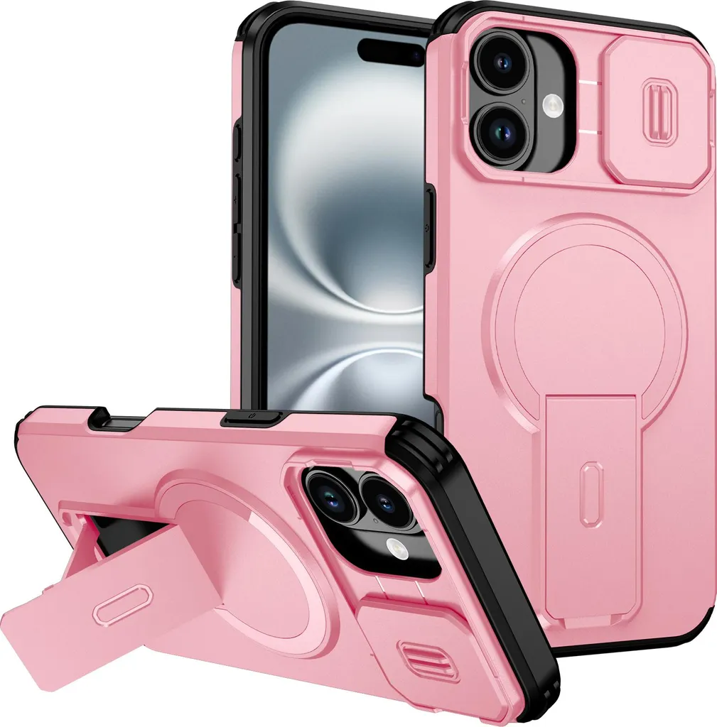 4 Protezioni In Vetro Temperato Per Obiettivo IPhone 16/16 Plus – Rosa E Multicolore, Antigraffio, Impermeabili, Facili Da Applicare