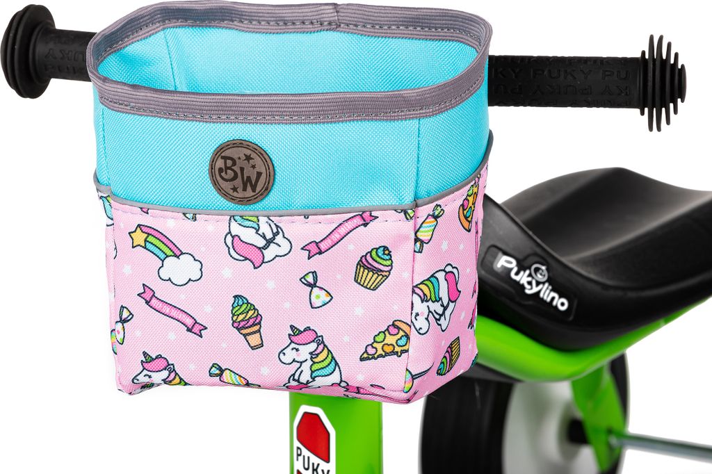 BAMBINIWELT Lenkerkorb für Kinder Lenkertasche kompatibel mit Pukylino Wutsch Fitsch Puky OFFEN für Dreirad Laufrad Rutschfahrzeuge (Modell 20)