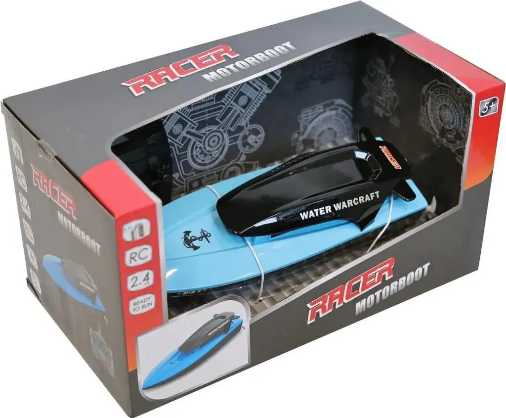 Bateau à moteur Racer R/C 2.4 Ghz idéal pour Loisirs en Extérieur