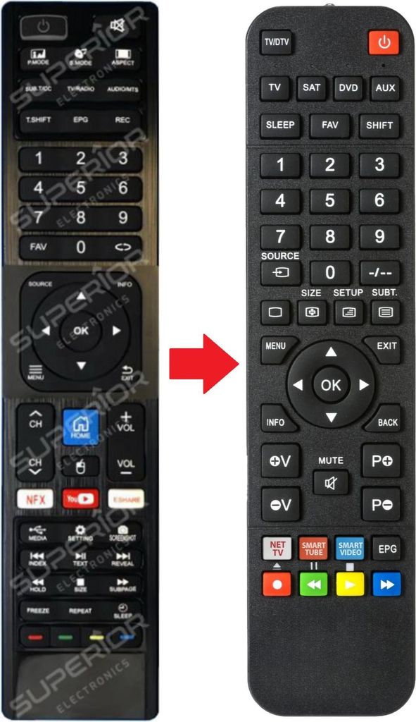Ersatz Fernbedienung für Aiwa AW240 | AW320 | AW32DVD | AW390