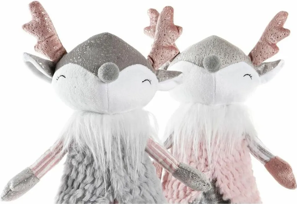 Duo de Cerfs de Noël DKD Home Decor 49cm - Finition Polyester Doux