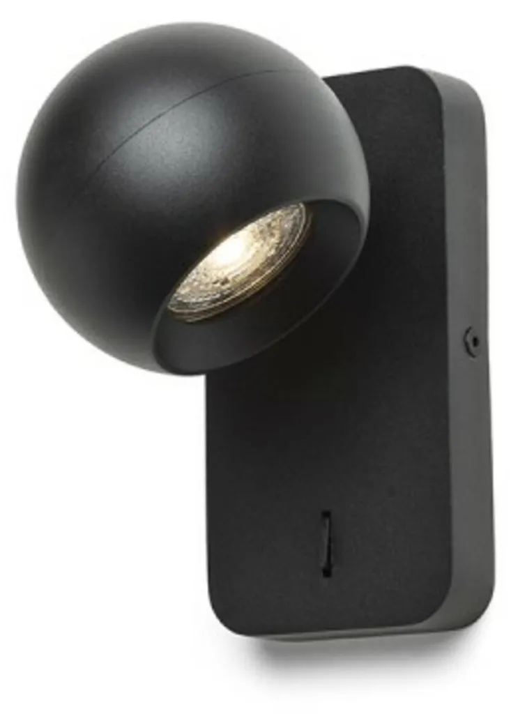 Applique SIENA noire GU10 50W - Solution éclairage mural gain de place