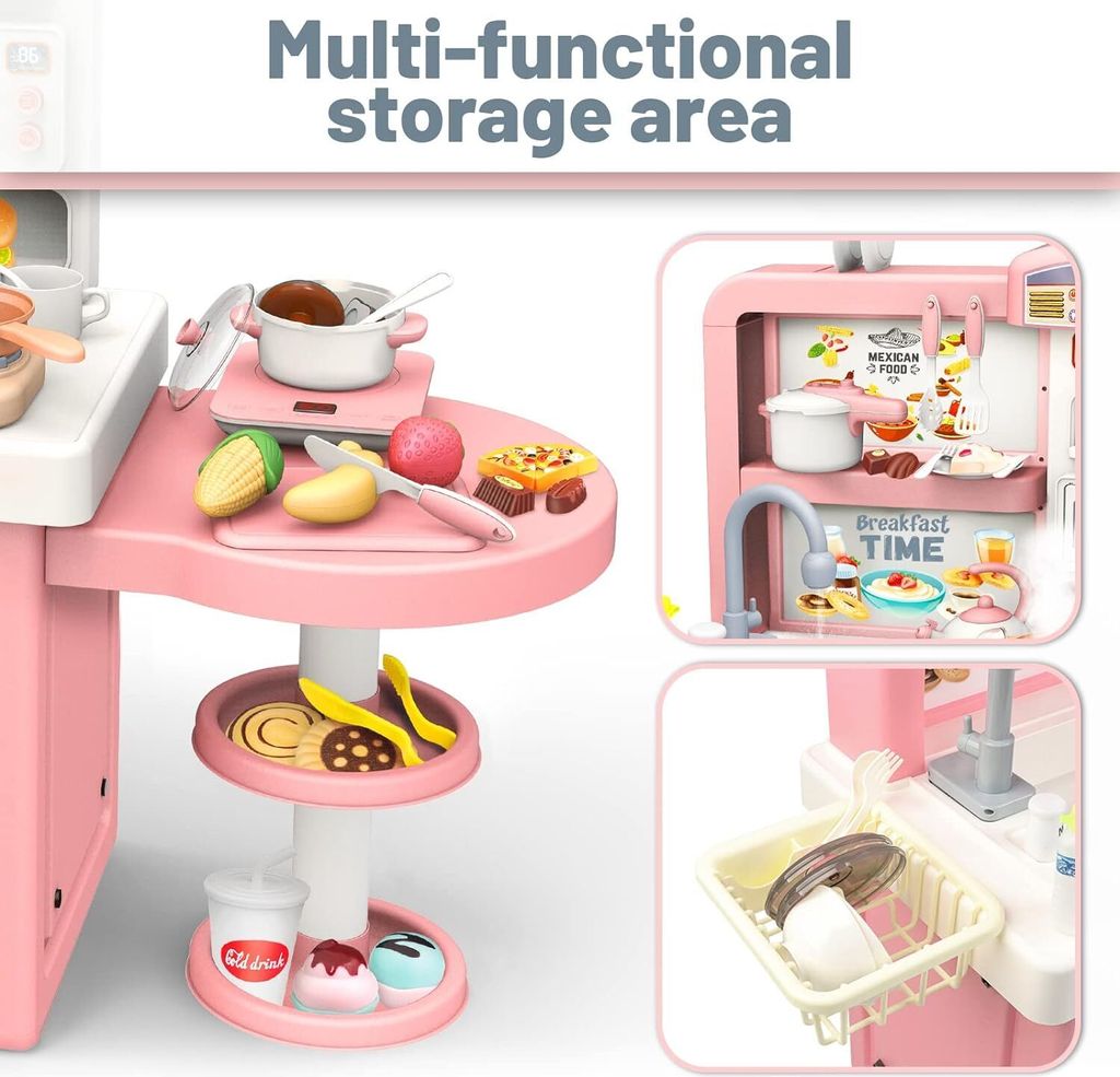 Spielküche & Tee Set Kinder, Kinderküche mit Mikrowelle, Produktbild 4