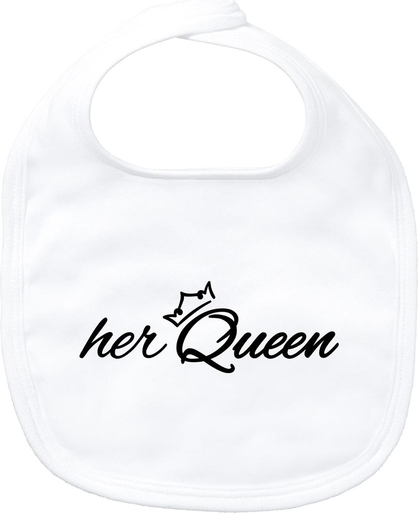 Huuraa Baby Lätzchen her Queen Krone White Klettverschluss Baumwolle Latz Geschenkidee