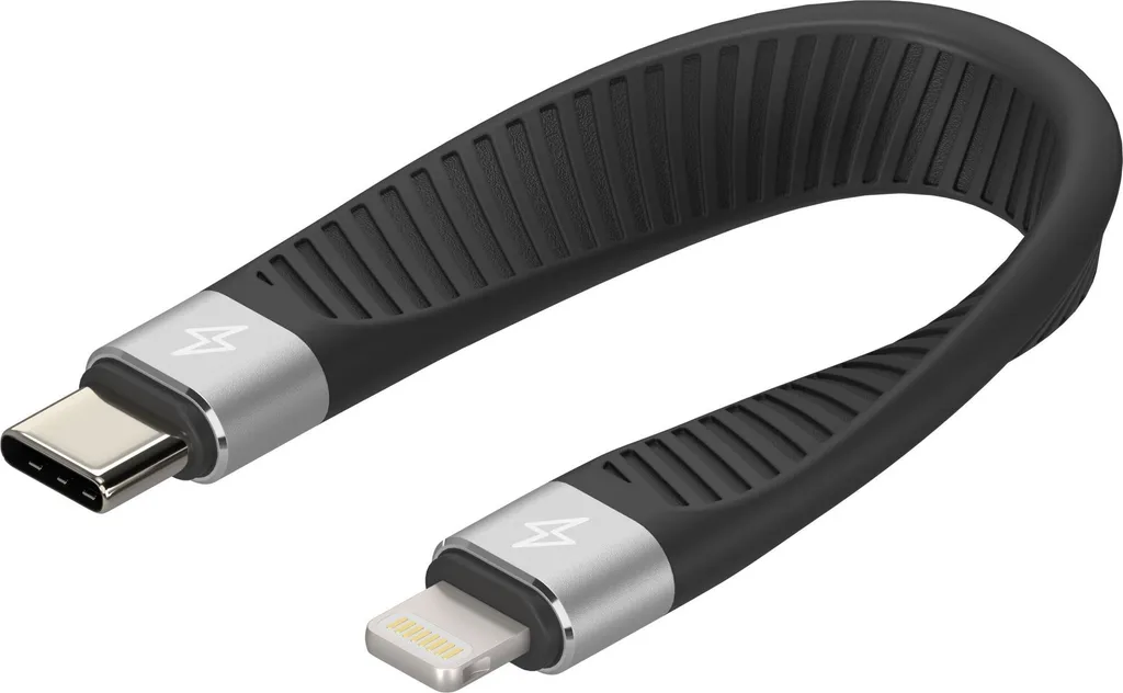 Câble USB-C Lightning AlzaPower FlexCore anti-casse certifié MFi noir 1m
