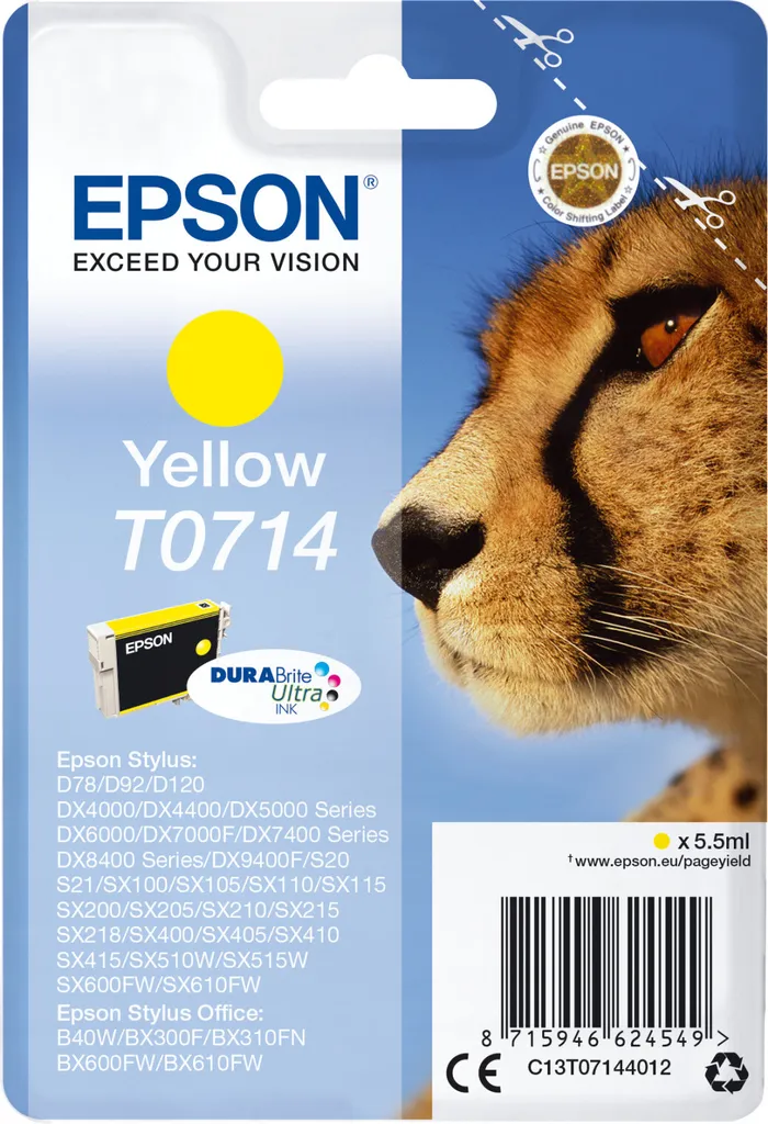 Epson T07144022 Giallo Originale: Inchiostro per Stylus D78 e DX4000