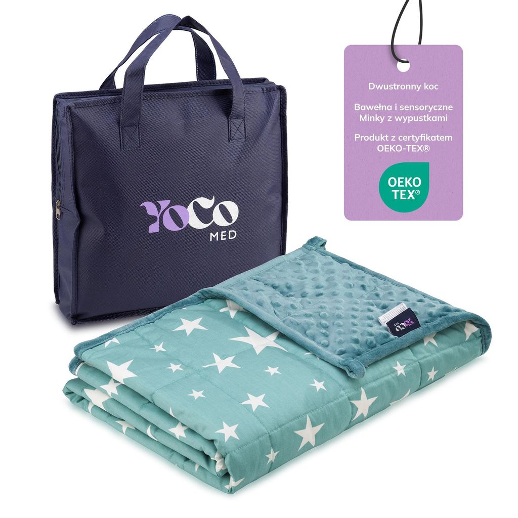 YoCo Med koc obciążeniowy/sensoryczny 120x90cm 2,4kg, Zdjęcie produktu 