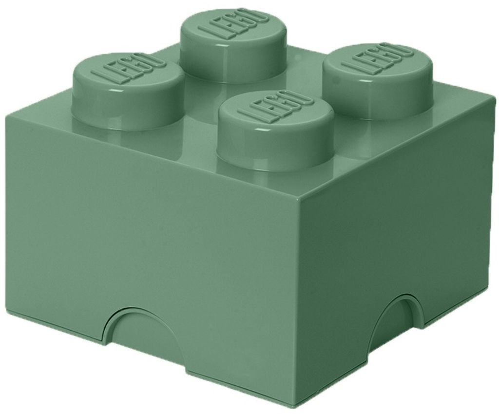 NHG LEGO Aufbewahrungsbox Storage Brick 4 - Sand Green, Kunststoff, 25 x 25 cm, 40031747