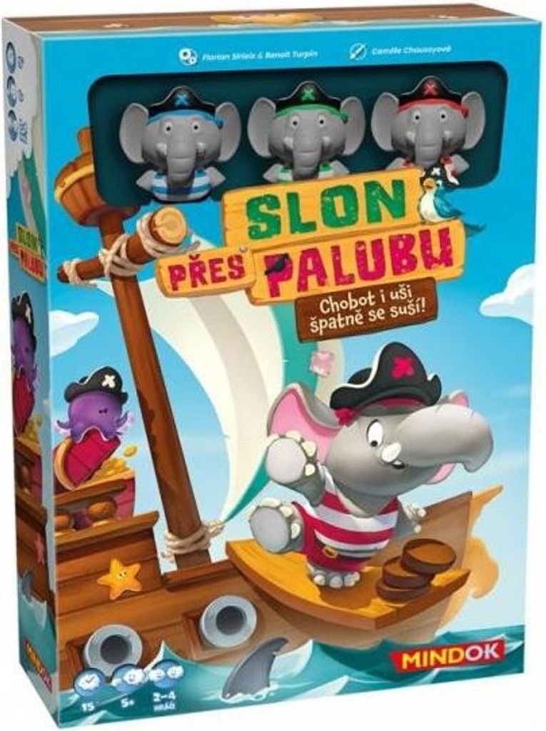 Kinderspiel Elefant über Bord – Gesellschaftsspiel für 2-4 Spieler ab 5 Jahren