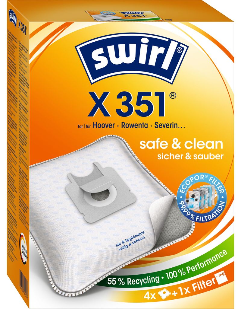 Swirl X 351, Staubbeutel, Weiß, Hoover, 5 Stück(e) Produktbild 