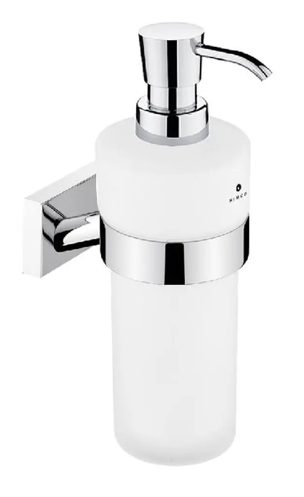 Nimco Keira - Distributore di sapone con supporto, vetro satinato/cromo KE 22031W-26
