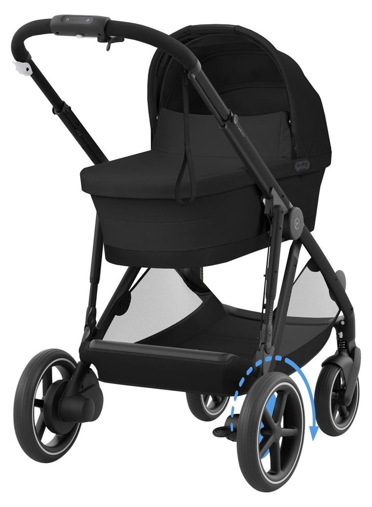 Cybex E-Gazelle S Kinderwagen 2-in-1 - Black - Moon Black / Produktbild 