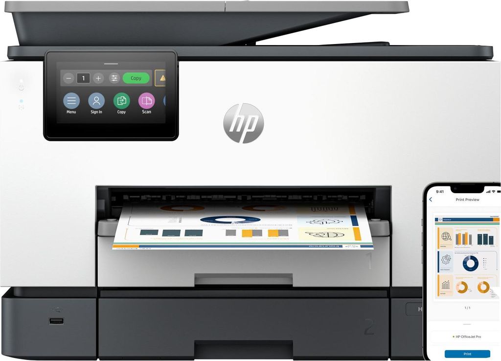 HP OfficeJet Pro 9130b Wireless All-in-One Farbe Drucker, Produktbild 