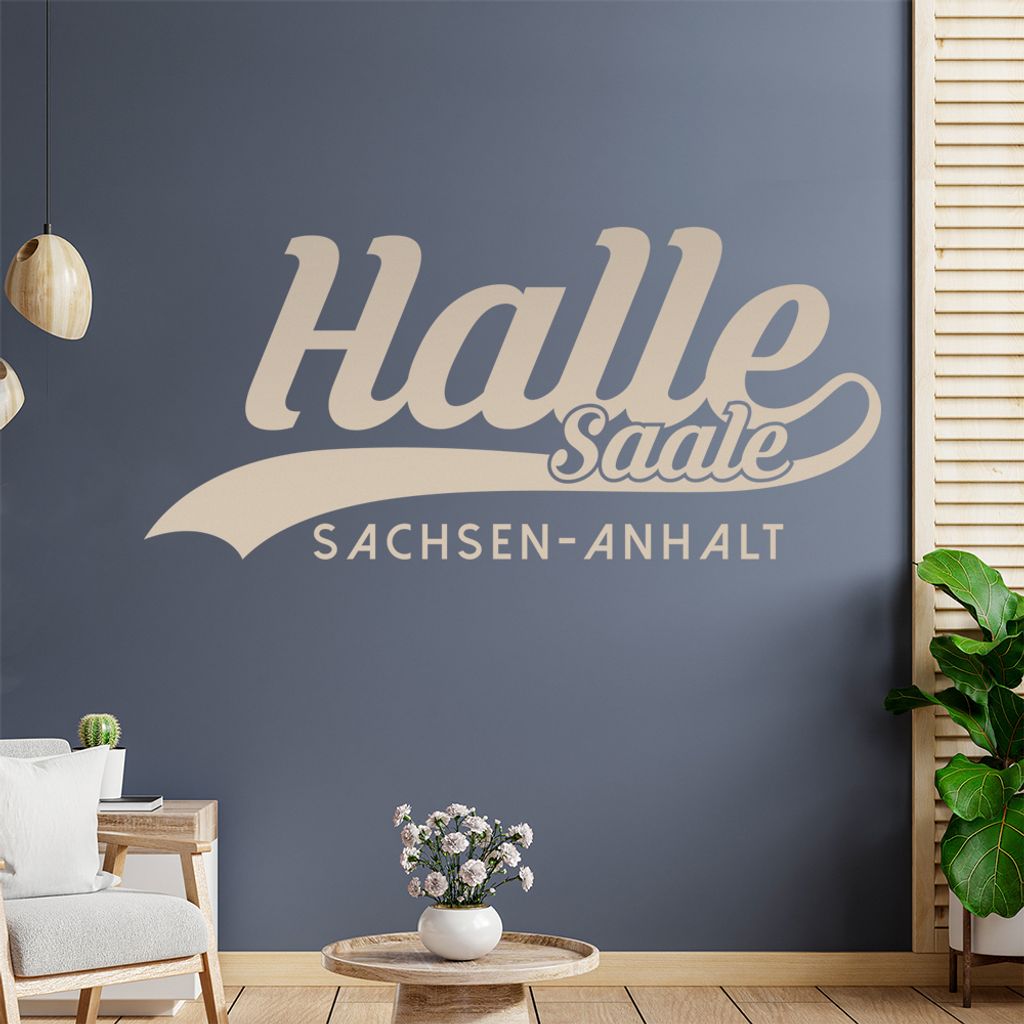 Halle Saale Sachsen-Anhalt Wandtattoo Wandaufkleber Wall Sticker - Dekoration, Küche, Wohnzimmer, Schlafzimmer, Badezimmer
