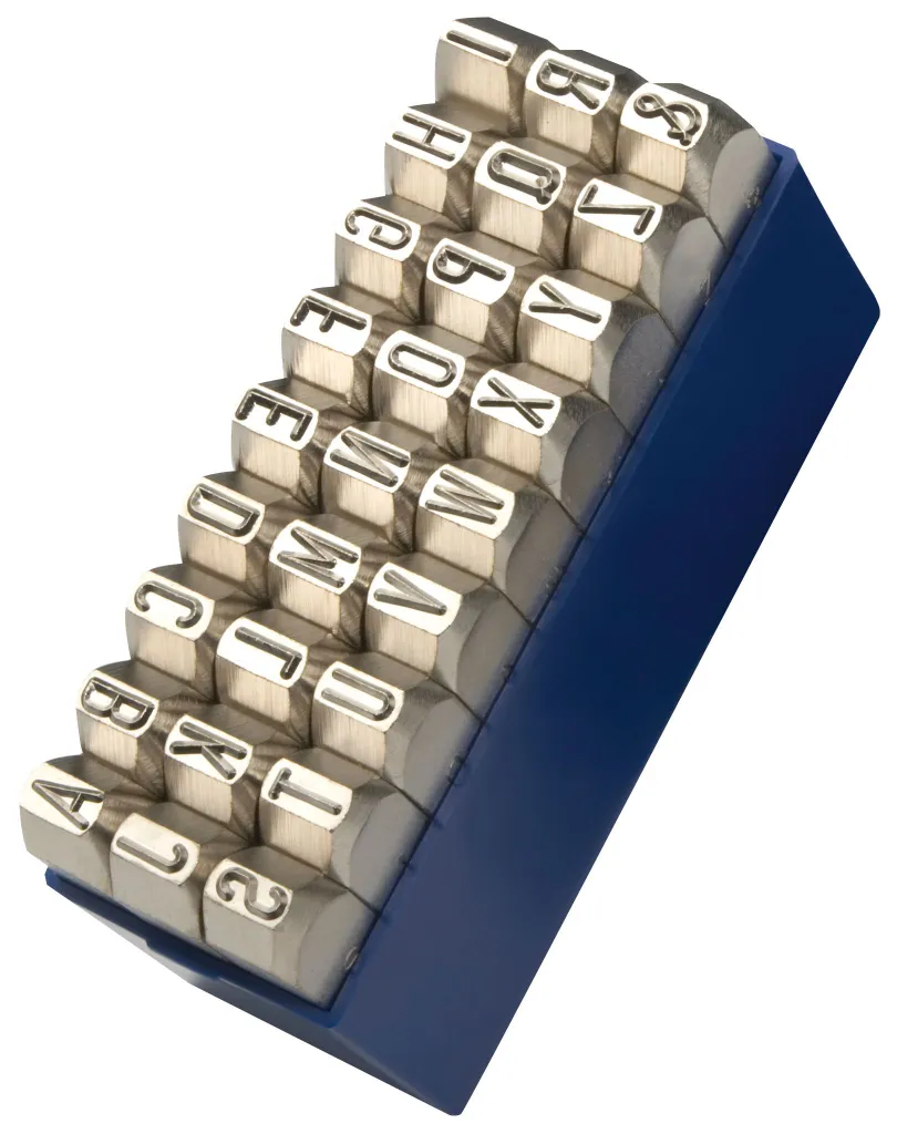 Punzoni Gravurem 8mm Speciale Inox - Set Alfabeto 27 Pezzi n. 1