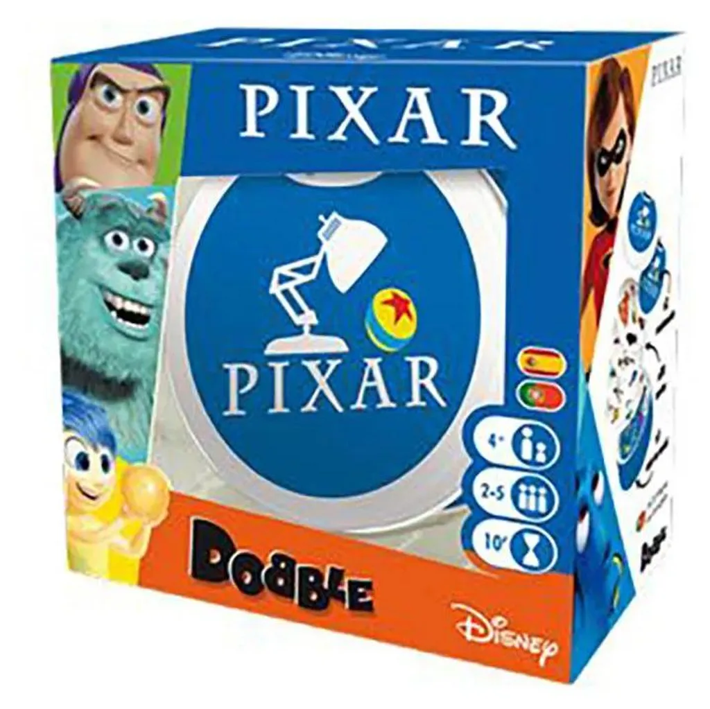 Jeu de Société Dobble Pixar Transparent Asmodee pour Enfant et Famille