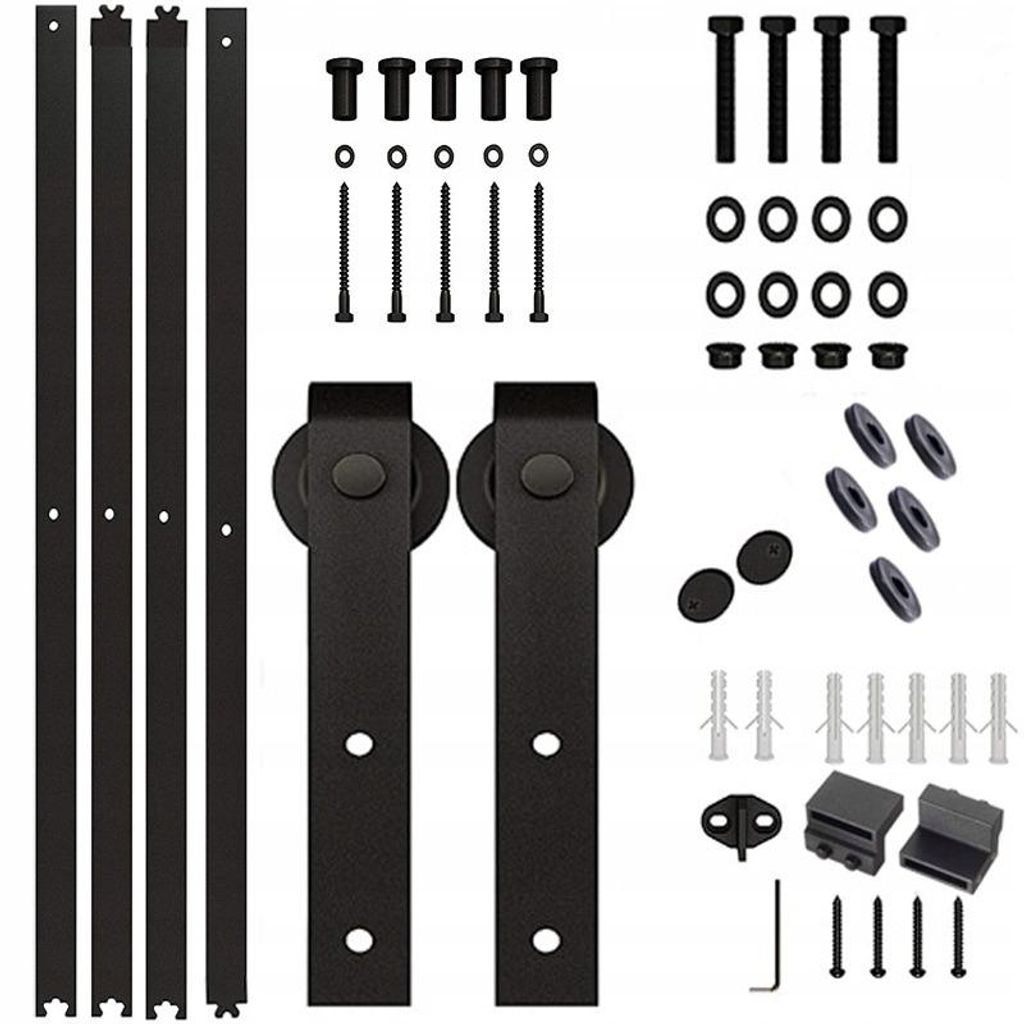 Set sistema porte scorrevoli binario loft barn door 2 m Immagine del prodotto 